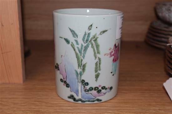 A Chinese sleeve vase height 12.5cm